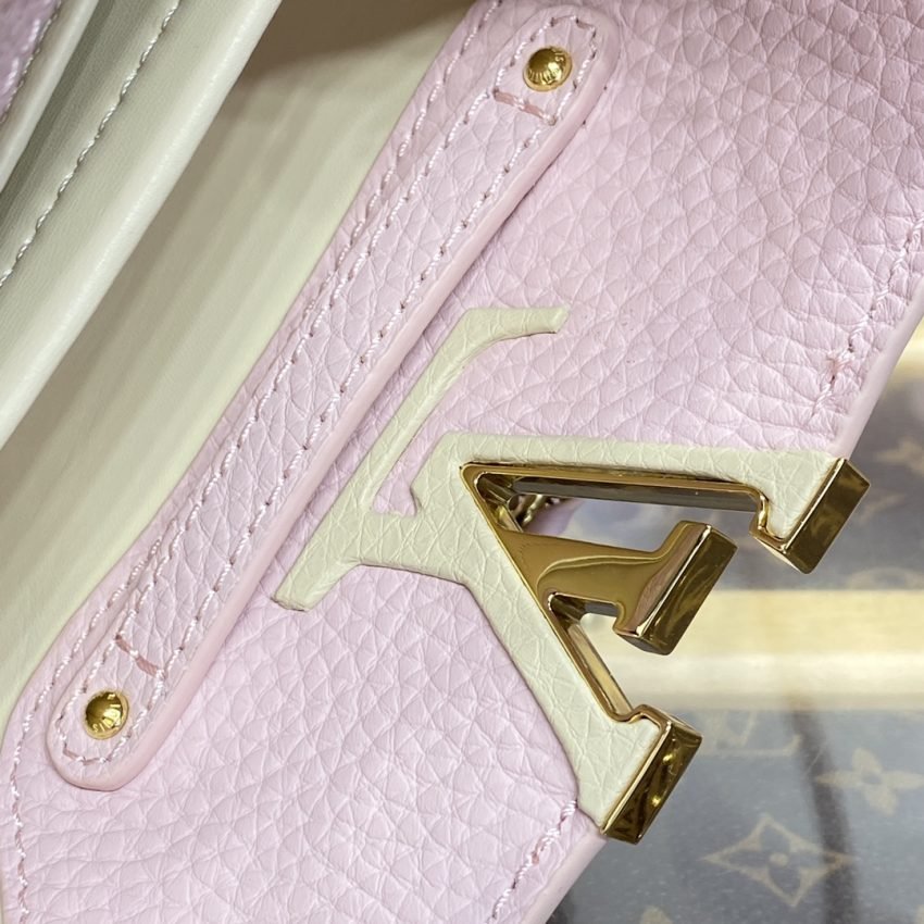 Replica Loius Vuitton Capucines Pink Beige - Image 4