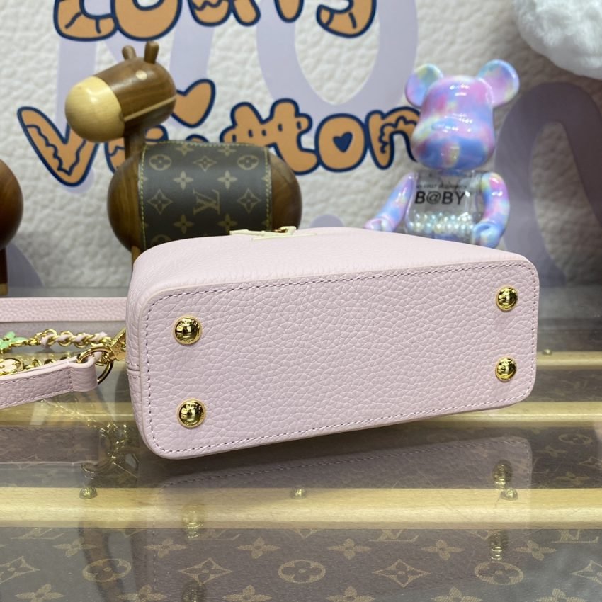 Replica Loius Vuitton Capucines Pink Beige - Image 5