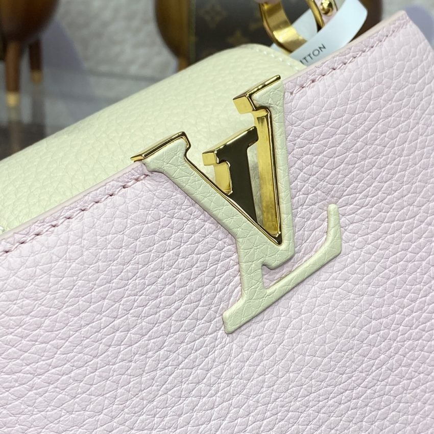 Replica Loius Vuitton Capucines Pink Beige - Image 9