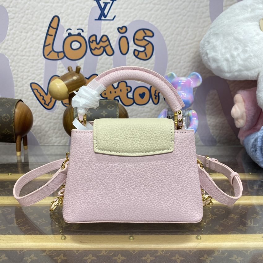 Replica Loius Vuitton Capucines Pink Beige - Image 11