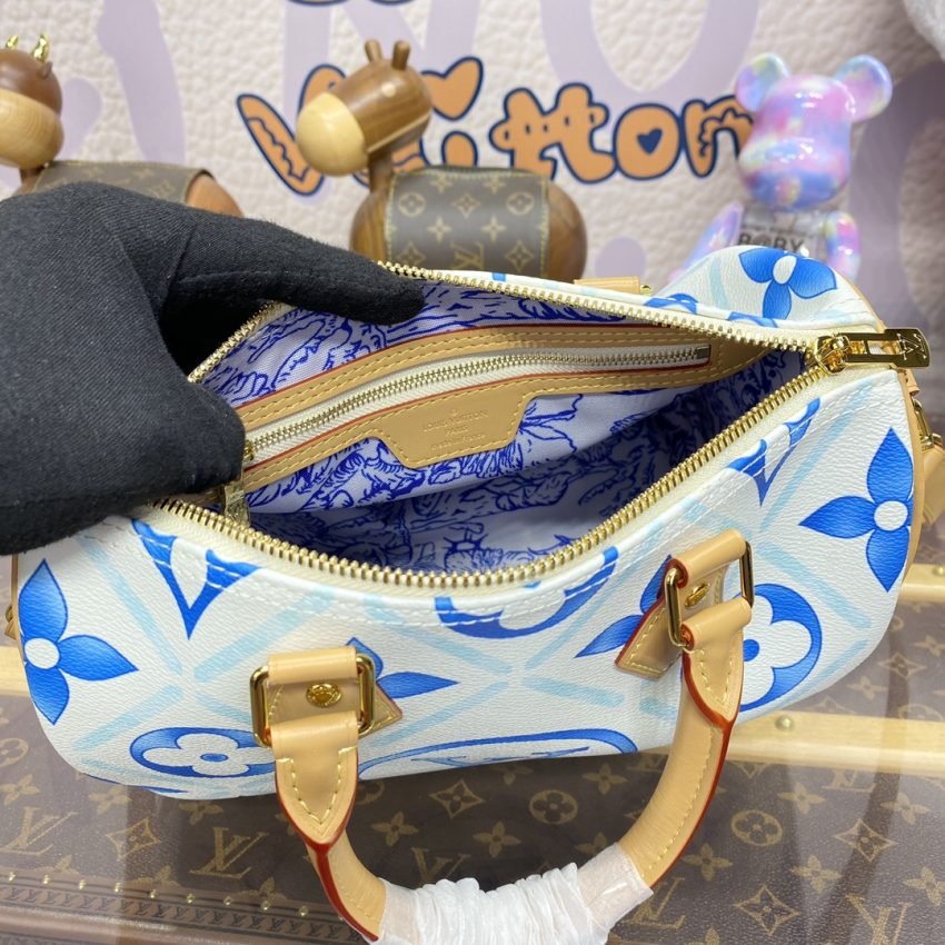 Replica Louis Vuitton Speedy Bandouliere 25 Blue – White - Image 6