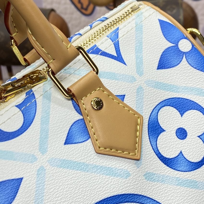 Replica Louis Vuitton Speedy Bandouliere 25 Blue – White - Image 8