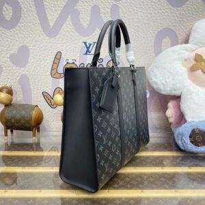 Alternative view of Replica Louis Vuitton Sac Plat Black Large