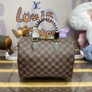 Alternative view of Replica Louis Vuitton Speedy Bandouliere 25 Brown Grid