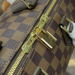 Alternative view of Replica Louis Vuitton Speedy 18 Brown Grid
