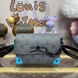 Fake Louis Vuitton Steamer Wearable Wallet Grey