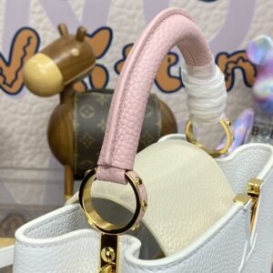 Alternative view of Replica Loius Vuitton Capucines White Pink
