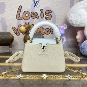 Fake Loius Vuitton Capucines Beige Blue