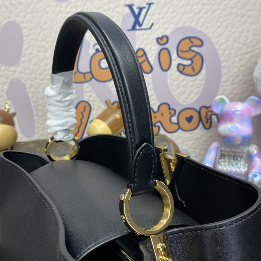 Fake Loius Vuitton Capucines Large Black Full - Image 2