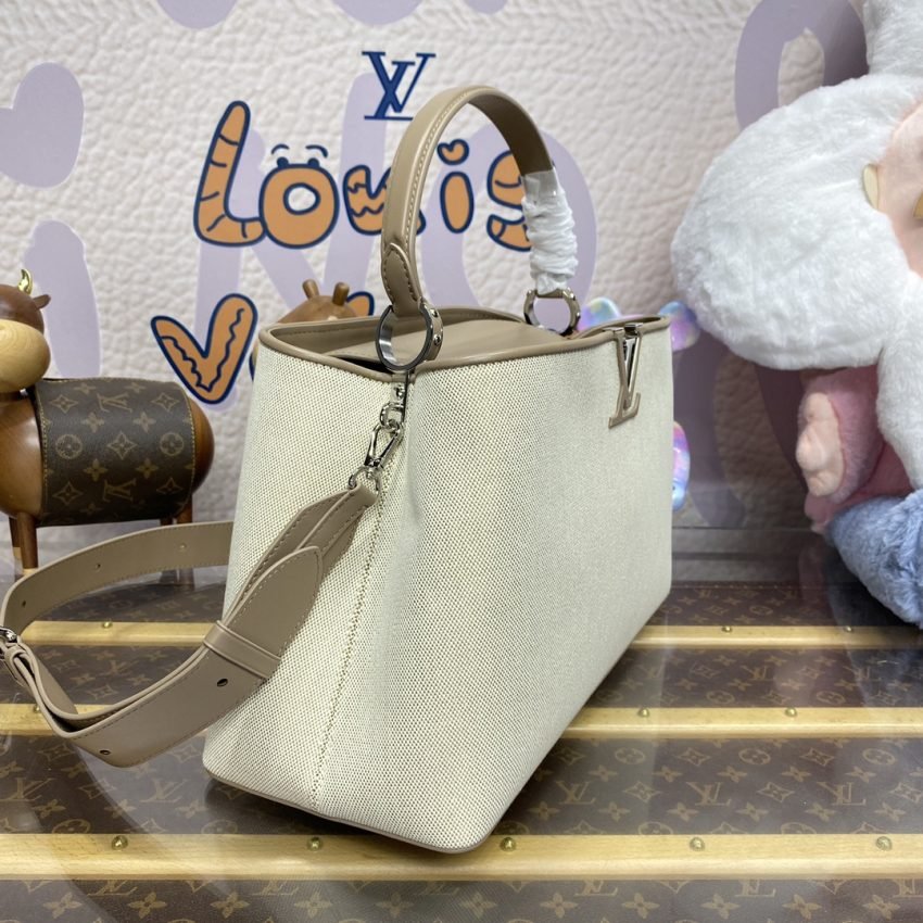 Replica Loius Vuitton Capucines Beige Silk - Image 2