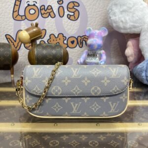 Fake Louis Vuitton Wallet On Chain Ivy Grey