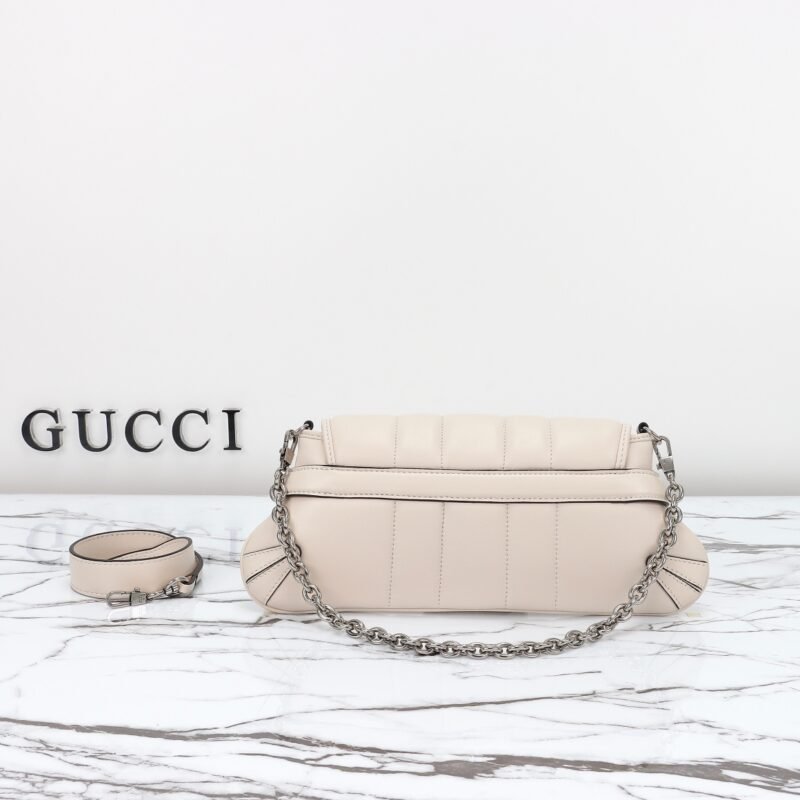 Replica Gucci Horsebit Chain Shoulder Bag White - Image 5