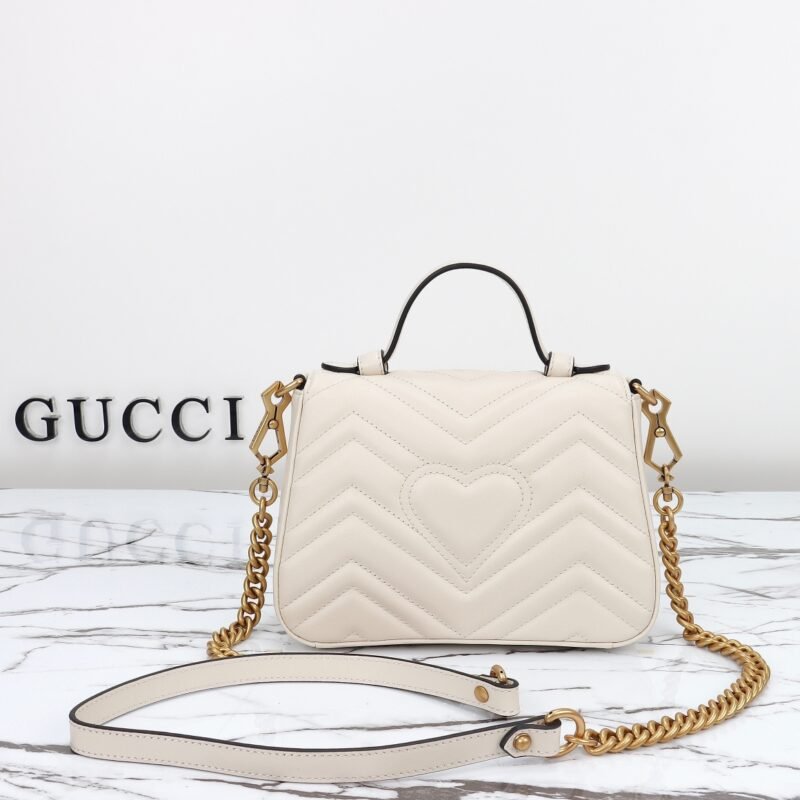 Replica Gucci GG Marmont Top Handle White - Image 7