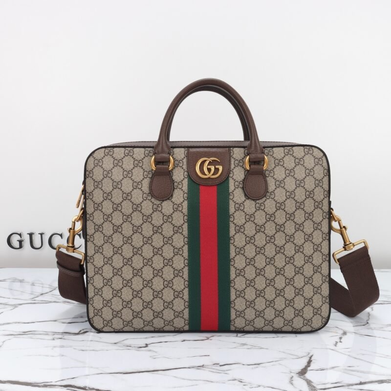 Fake Gucci Briefcase Canvas Beige