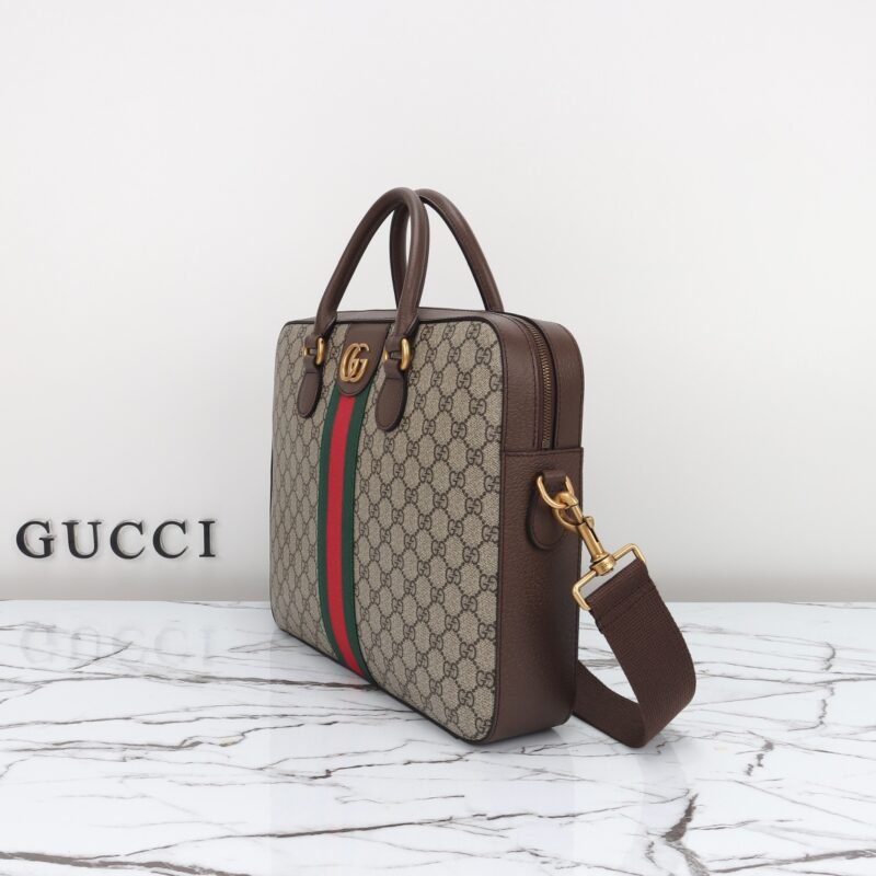 Fake Gucci Briefcase Canvas Beige - Image 3