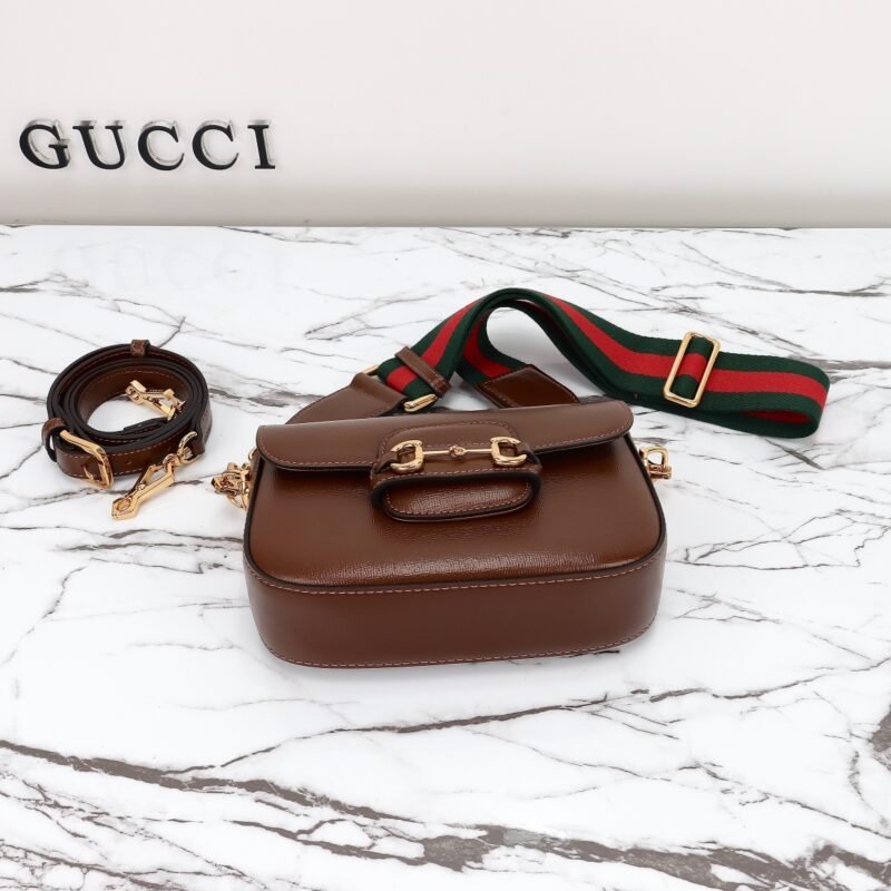 Fake Gucci Horsebit 1955 Double G Mini Brown - Image 2