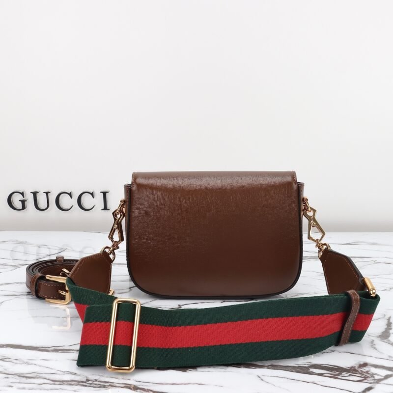 Fake Gucci Horsebit 1955 Double G Mini Brown - Image 7