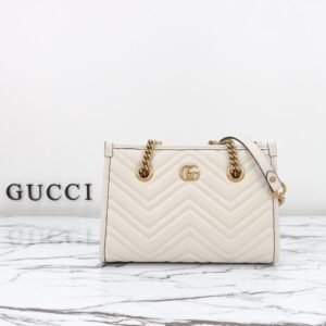 Replica Gucci GG Marmont Tote White