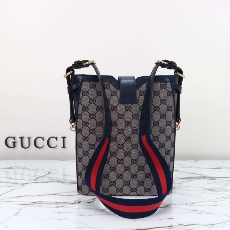Replica Gucci Medium Bucket Blue - Image 6