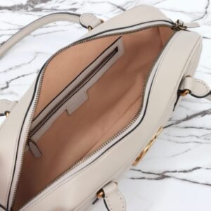 Alternative view of Fake Gucci Marmont Small Top Handle White