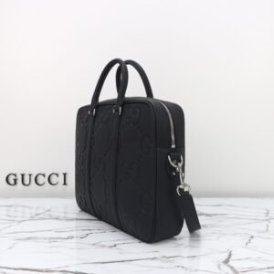 Alternative view of Fake Gucci Briefcase GG Leather Black