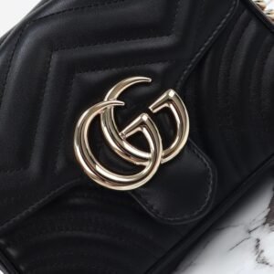 Alternative view of Replica Gucci Marmont Mini Top Handle Black