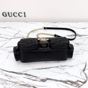 Alternative view of Fake Gucci Marmont 2.0 GG Shoulder Bag Black