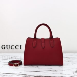 Alternative view of Fake Gucci Jackie Tote Hook Closure Red