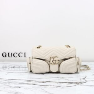 Replica Gucci Marmont 2.0 GG Shoulder Bag White