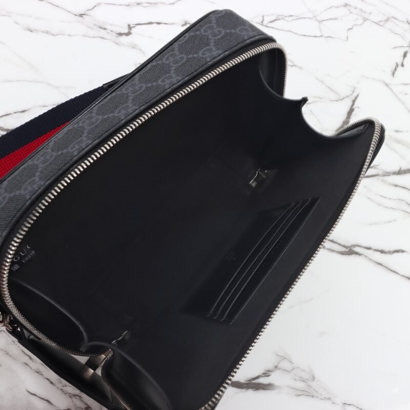 Fake Gucci GG Shoulder Bag Black - Image 7