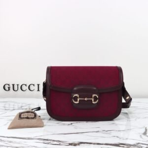 Replica Gucci G 1955 Horsebit Red Denim
