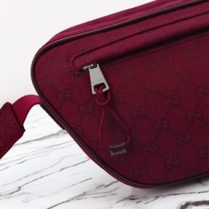 Alternative view of Fake Gucci Small GG Belt Bag Red