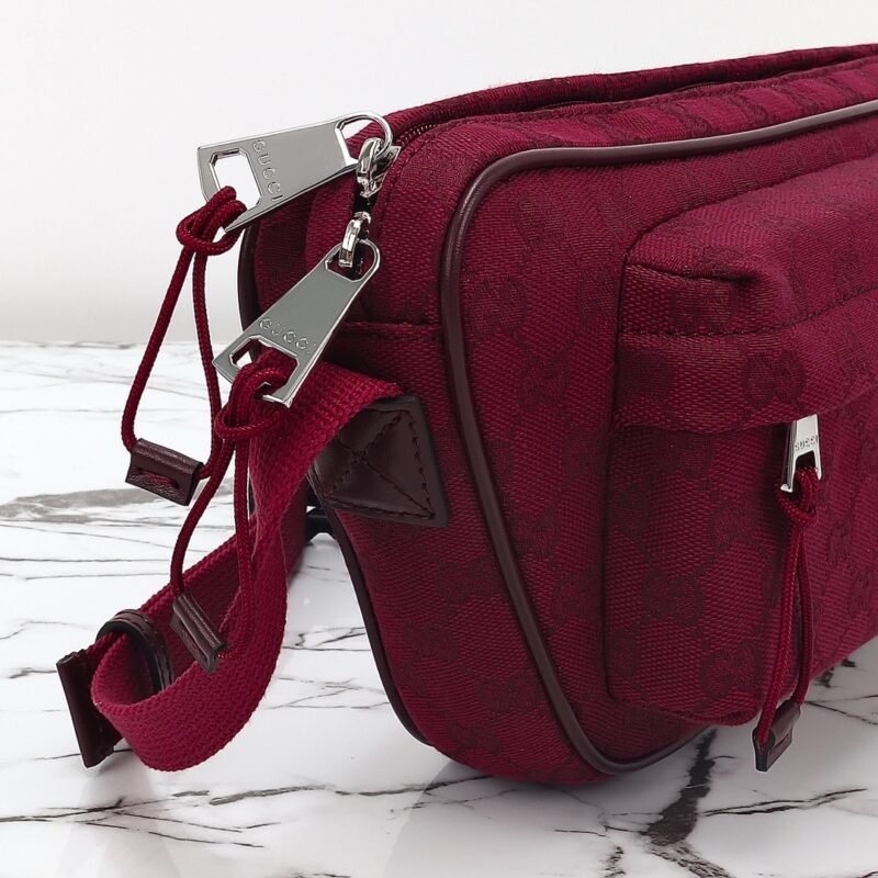 Fake Gucci Small GG Belt Bag Red - Image 5