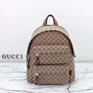 Fake Gucci Backpack GG Canvas Beige