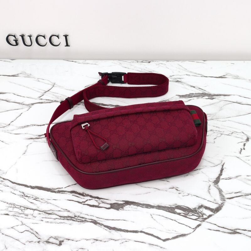 Fake Gucci Small GG Belt Bag Red - Image 11