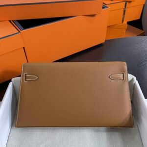 Alternative view of Replica Hermès Kelly Elan Brown Silver