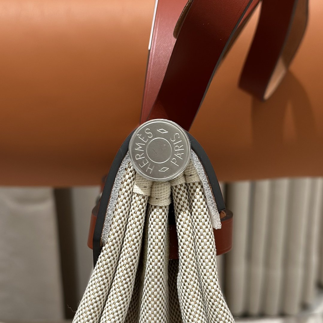 Fake Hermès Herbag 31Cm Beige Red - Image 3