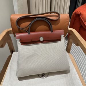 Fake Hermès Herbag 31Cm Beige Red