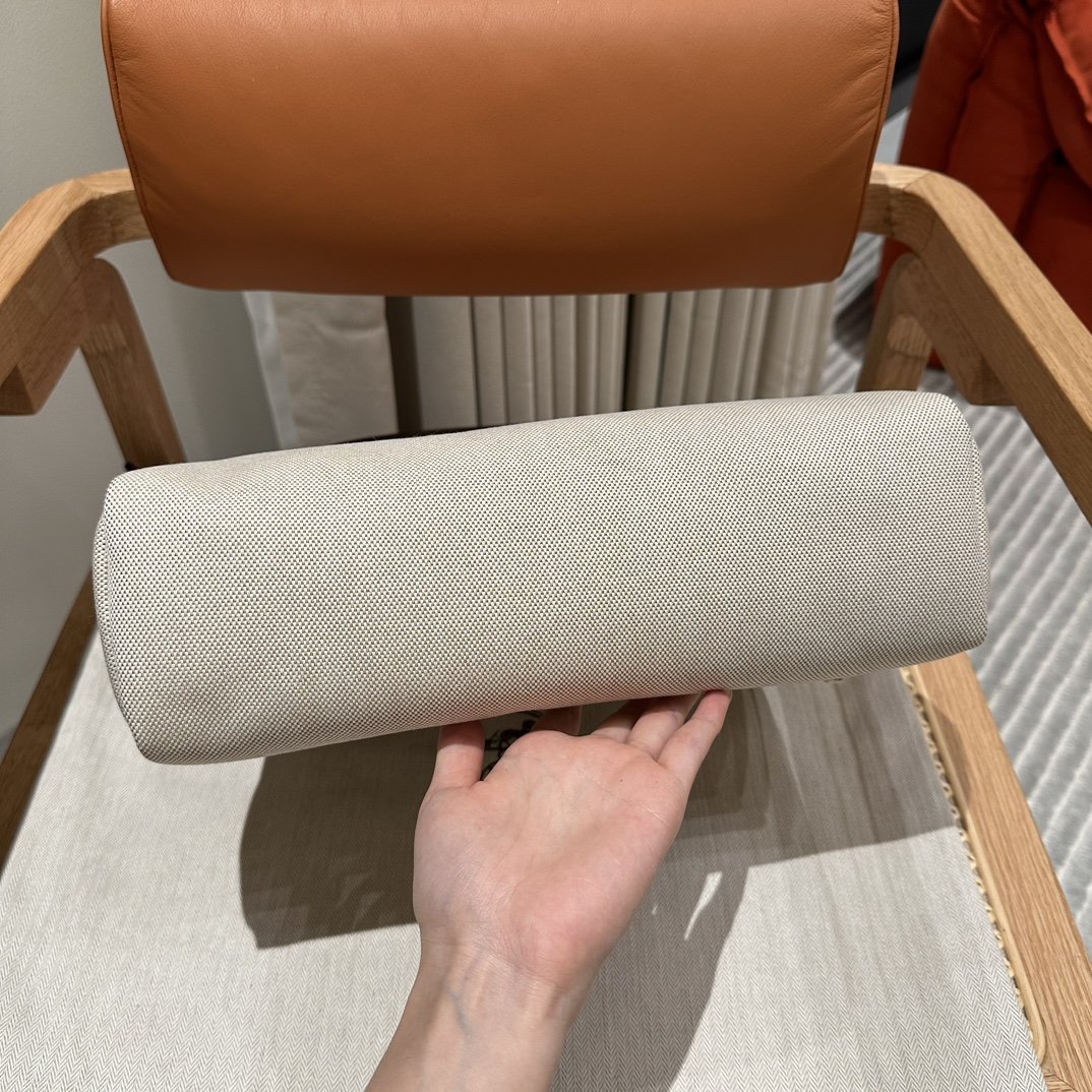 Fake Hermès Herbag 31Cm Beige Red - Image 14