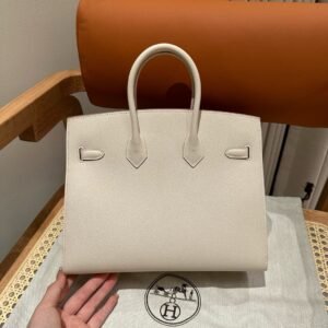 Alternative view of Replica Hermès Birkin Craie Epsom