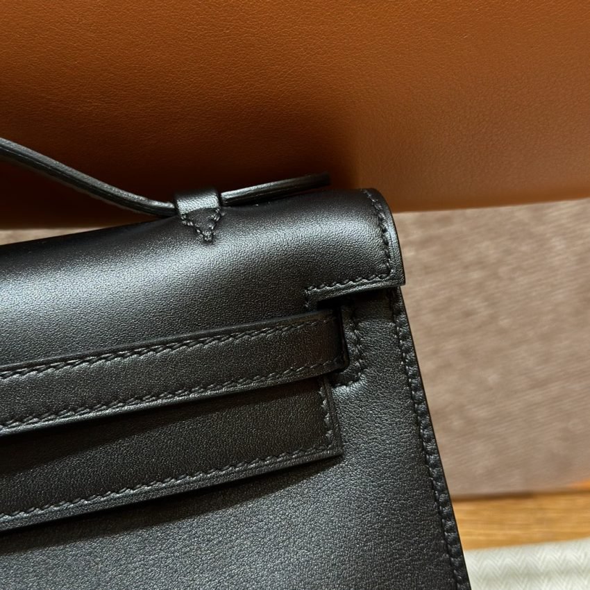 Replica Hermès Kelly Pochette Swift Black - Image 5