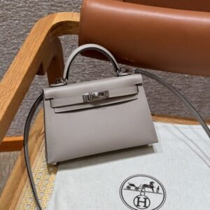 Alternative view of Fake Hermès Kelly Gris Asphalte