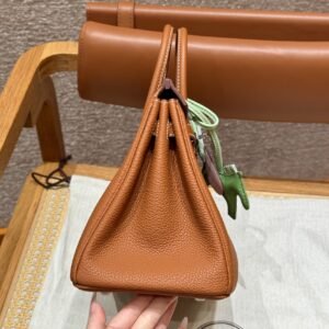 Alternative view of Replica Hermès Birkin Brown Gold Togo