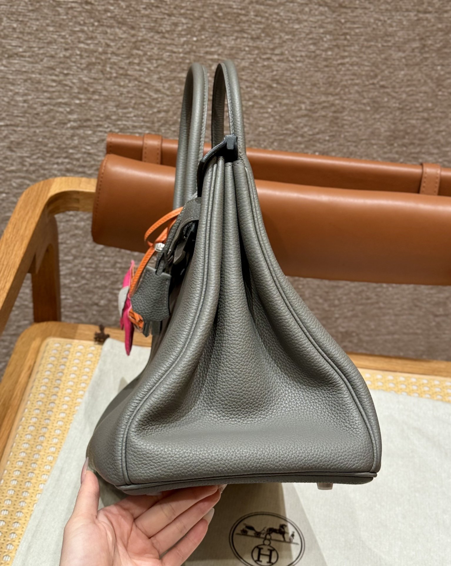 Fake Hermès Birkin Epsom Gris Mryer Togo - Image 5