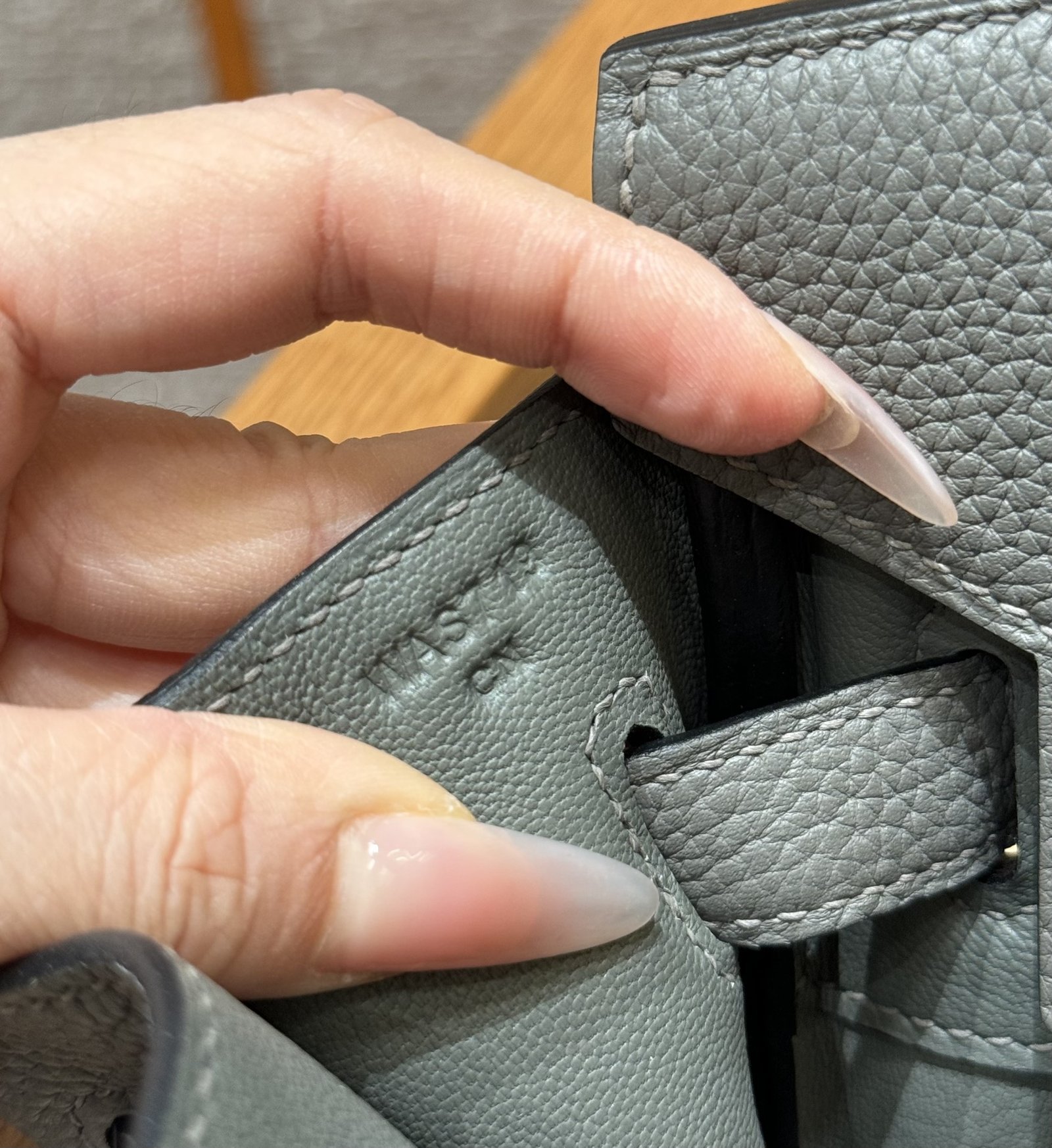 Fake Hermès Birkin Epsom Gris Mryer Togo - Image 7