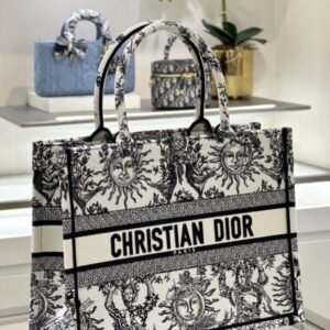Alternative view of Fake Dior Tote Book Black&White Sun