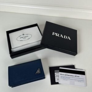 Fake Prada Saffiano Wallet Blue