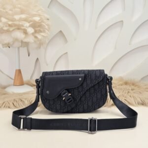 Fake Dior Saddle Messenger Black Classic