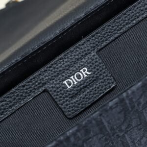 Alternative view of Fake Dior Saddle Messenger Bag Oblique Black