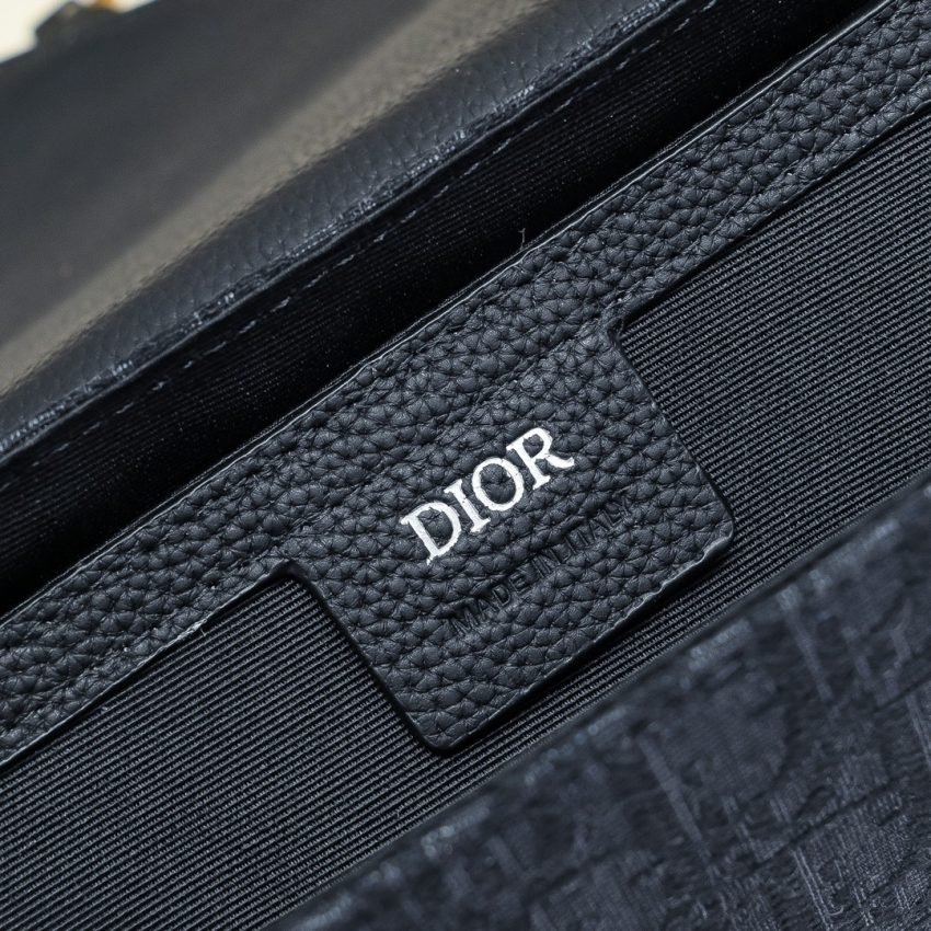Fake Dior Saddle Messenger Bag Oblique Black - Image 2
